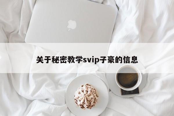 关于秘密教学svip子豪的信息